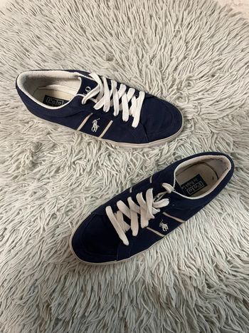 Basket tissu bleu marine Ralph Lauren