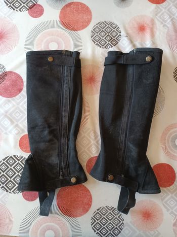 Guêtres équitation cuir 🐎 taille xl
