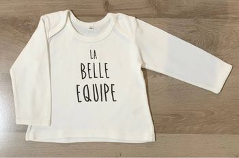 T shirt la belle équipe 12/18 mois mixte