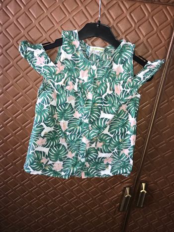 Blouse fleurie épaule ouvertes Vertbaudet 6 ans