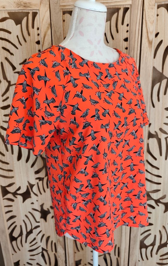 Blouse imprimée oiseaux Camaïeu - photo numéro 4