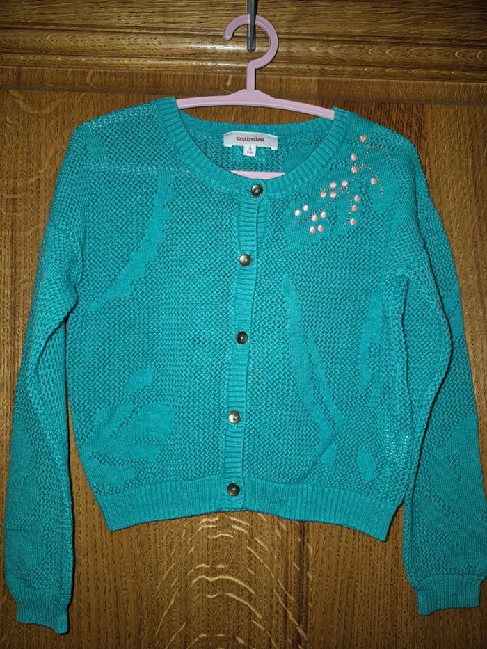 Gilet Catimini vert 5 ans - photo numéro 7