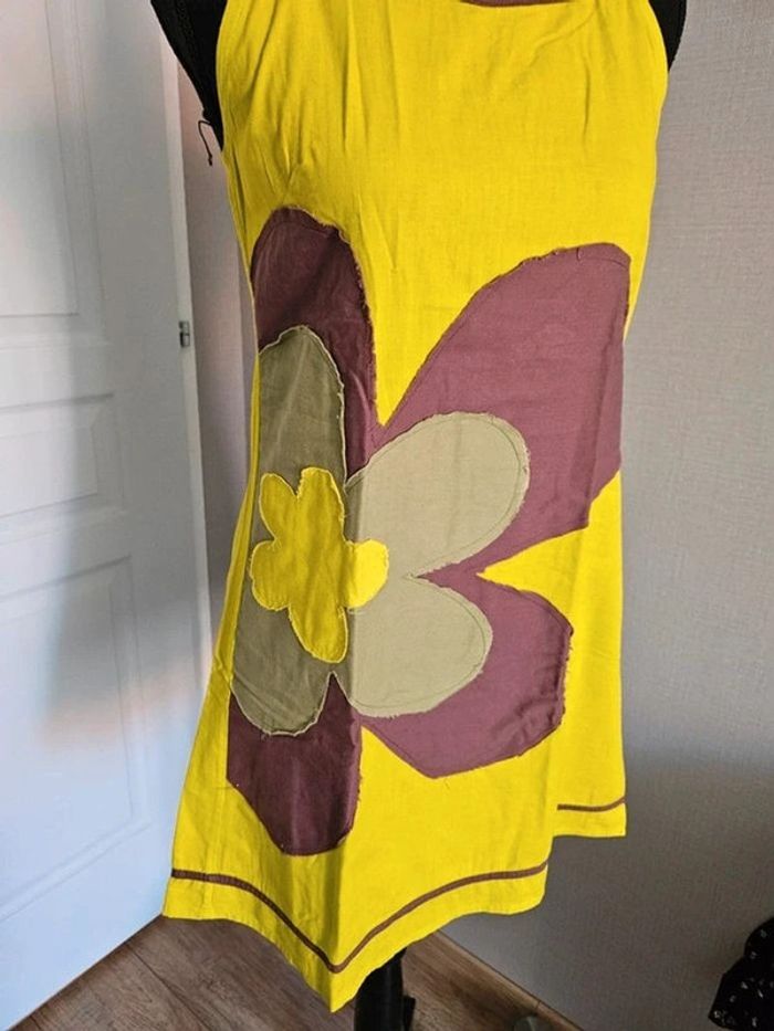Robe sans manche verte flash et multicolore taille 38 - photo numéro 2