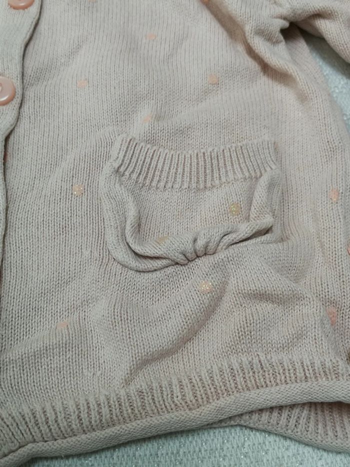 Gilet fin rose mes petites cailloux 6M - photo numéro 4