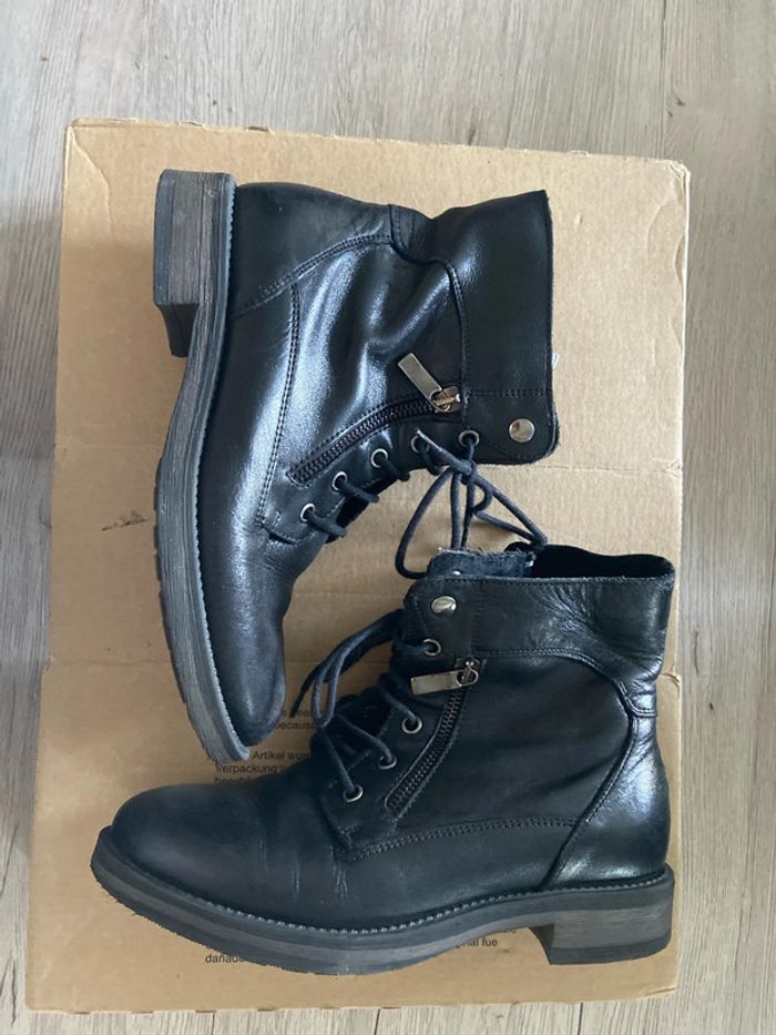 Bottines en cuir