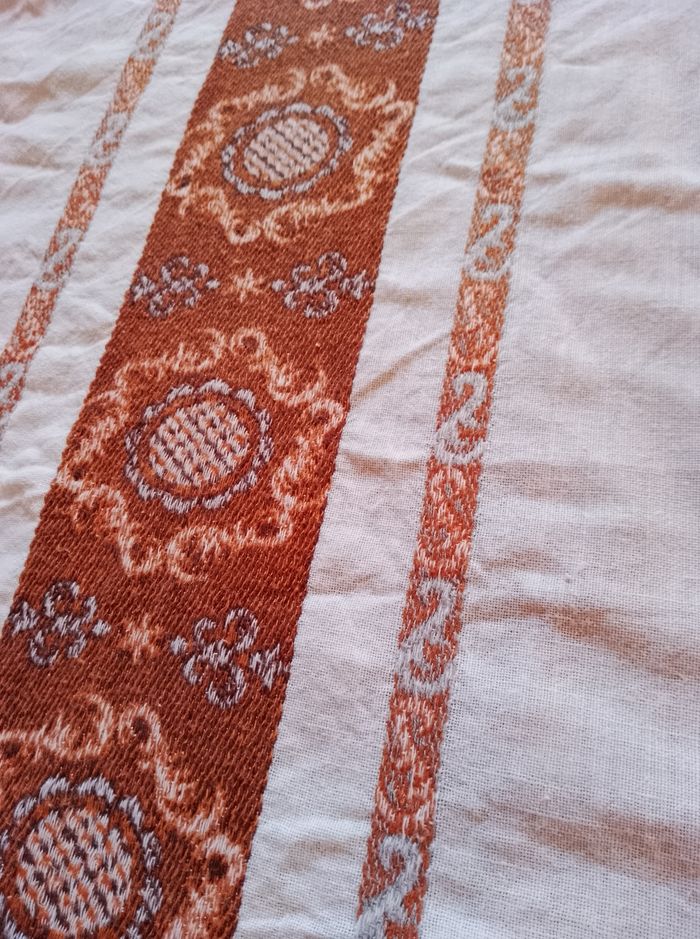 Grande nappe brodée rétro vintage 70's - photo numéro 2