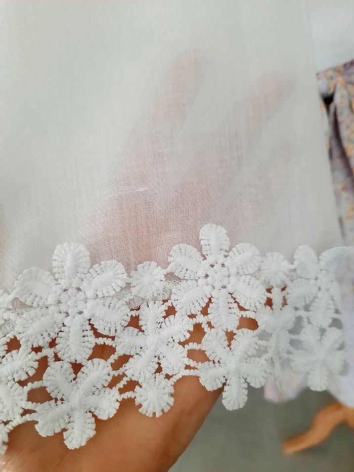 Blouse 36 blanche macramé  Vonda #lora11femme36 - photo numéro 7
