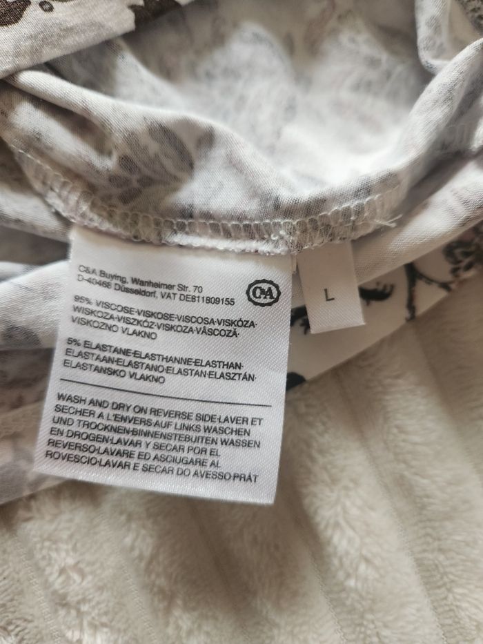 Haut blanc imprimé bohème – Manches 3/4 – Taille L – C&A - photo numéro 8