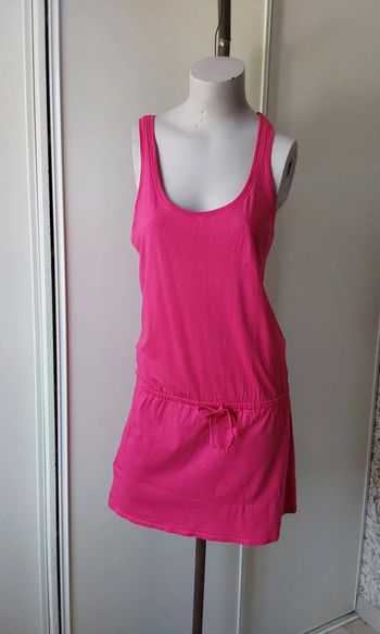 Robe rose d été coton modal T 40