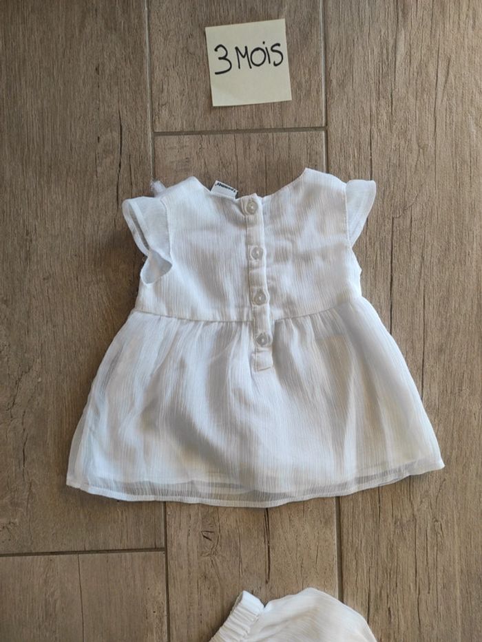 Ensemble robe + culotte 3 mois cérémonie - photo numéro 4