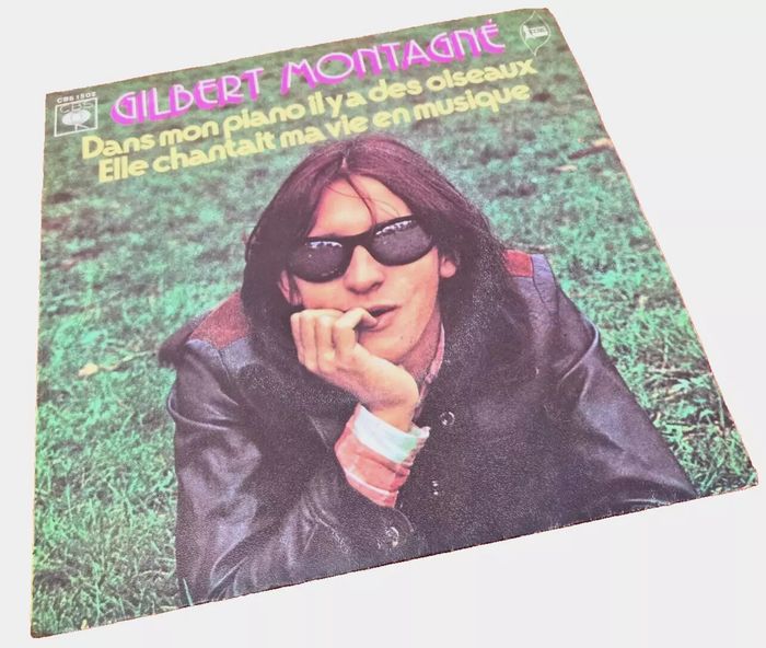 Vinyle 45 tours Gilbert Montagné Dans mon piano Il y a des oiseaux (1973) CBS 1502