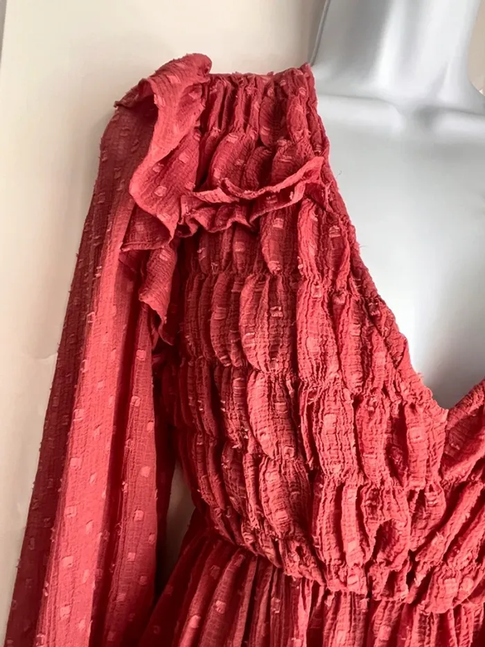 Robe plumetis mi longue Zara taille s - photo numéro 3