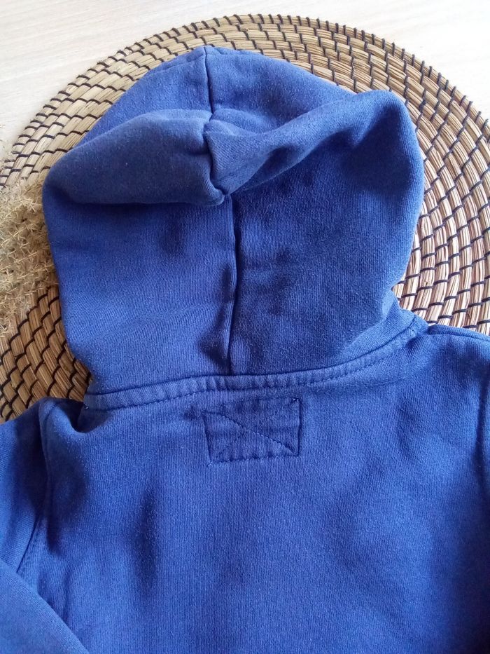 sweat bleu à capuche avec inscription Tex taille 3/4 ans - photo numéro 7
