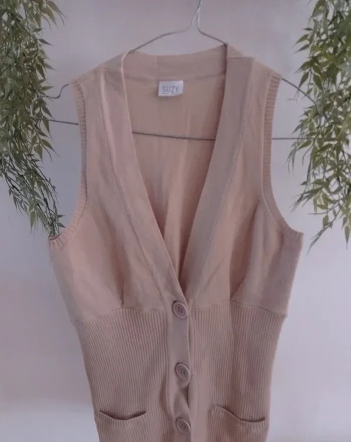 gilet sans manche Suzy Shier taille M - coton et nylon - photo numéro 7