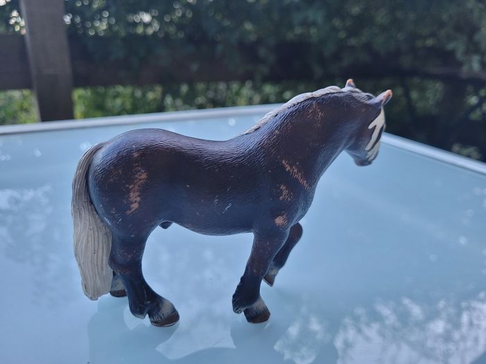 Lot de 2 Chevaux Scheich : 1 marron tâché blanc et un brun crinière blanche - photo numéro 8