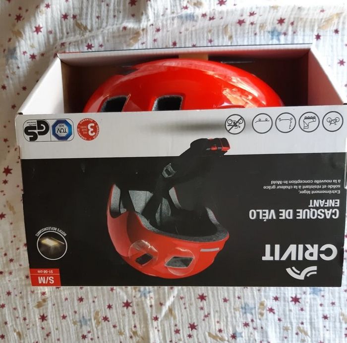 Casque de vélo / trotinette rouge Crivit pour enfant 51-56cm S/M - photo numéro 2