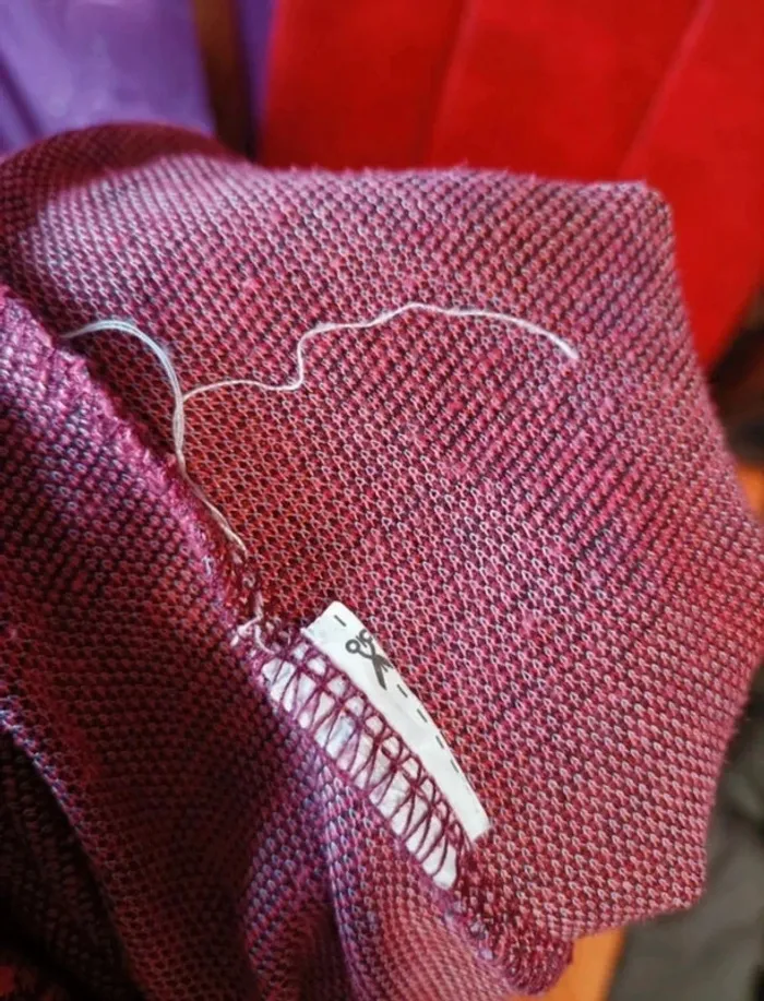 Robe bordeaux à manches courtes "chauve-souris" Zara taille M - photo numéro 5