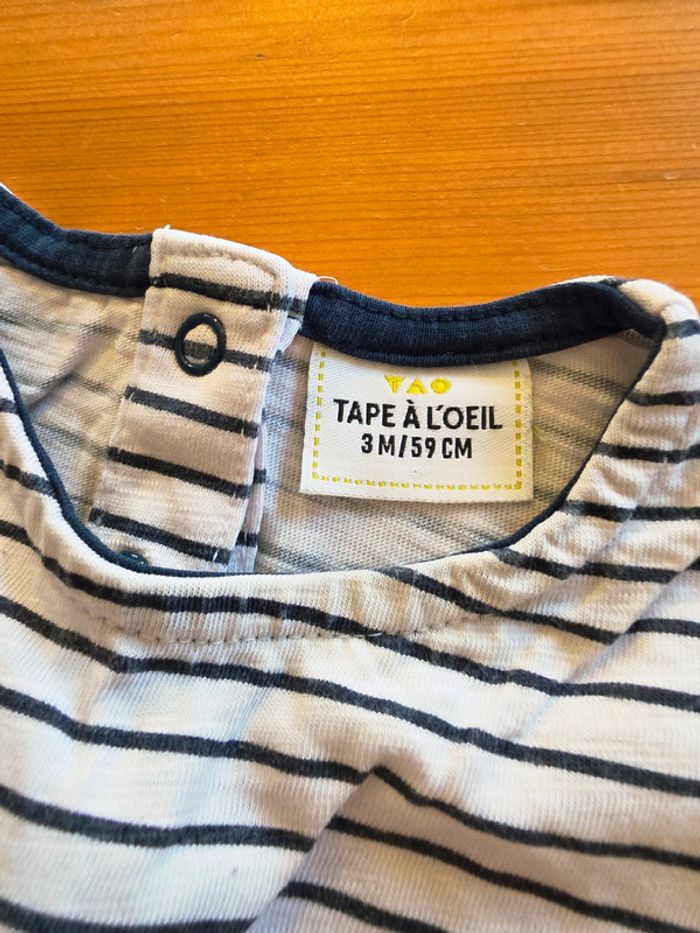 Robe à rayure - TAO - 3 mois - photo numéro 3