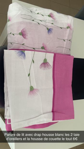 Lot housse de couette drap housse et taie d’oreiller