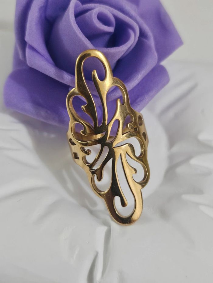 Bague longue bohème en acier inoxydable - photo numéro 3