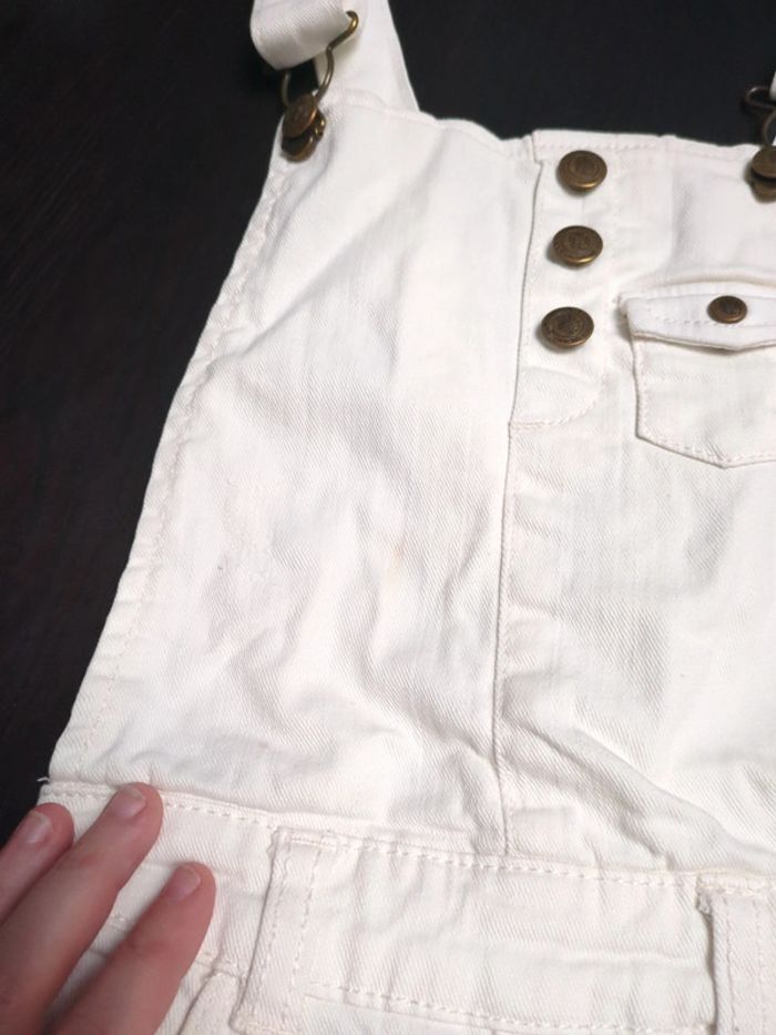 Salopette short blanche TAO 6 ans - photo numéro 2