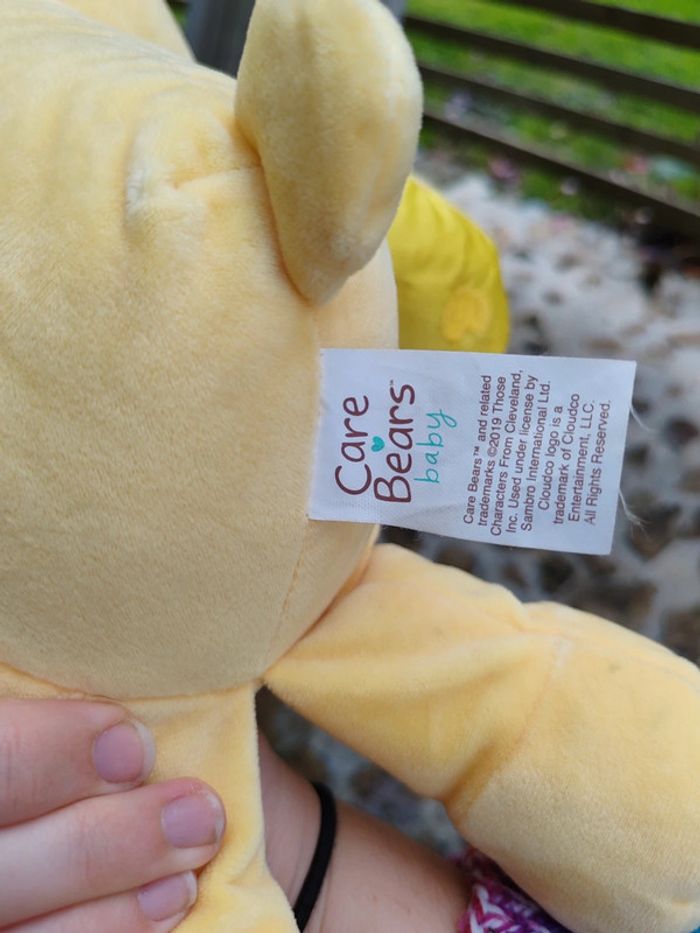 Peluche sensorielle bisounours jaune - photo numéro 4