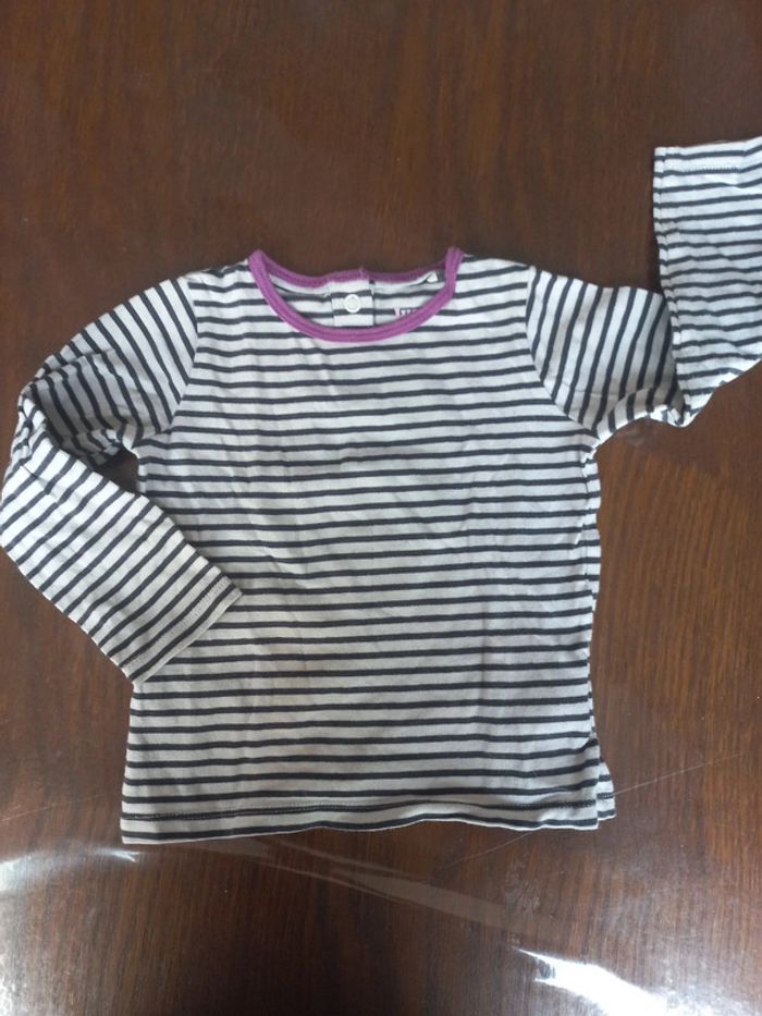 T-shirt rayé manches longues 12 mois Lupilu