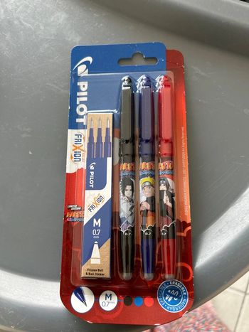 Pilot Frixion Naruto 3 stylos et 3 recharges