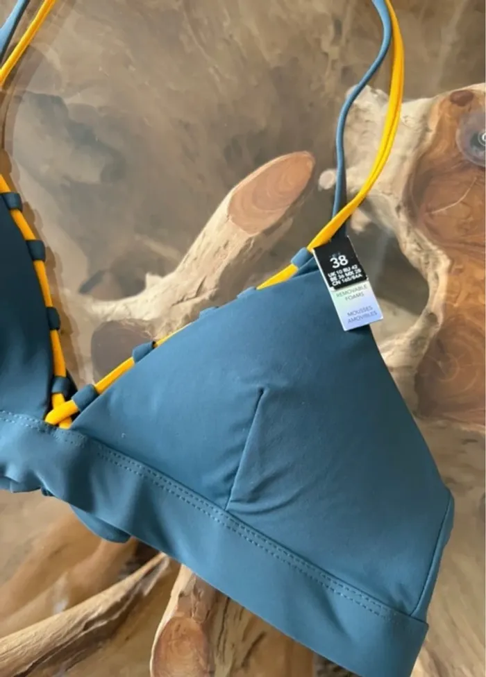 Haut de maillot de bain Etam femme bicolore triangle - photo numéro 4