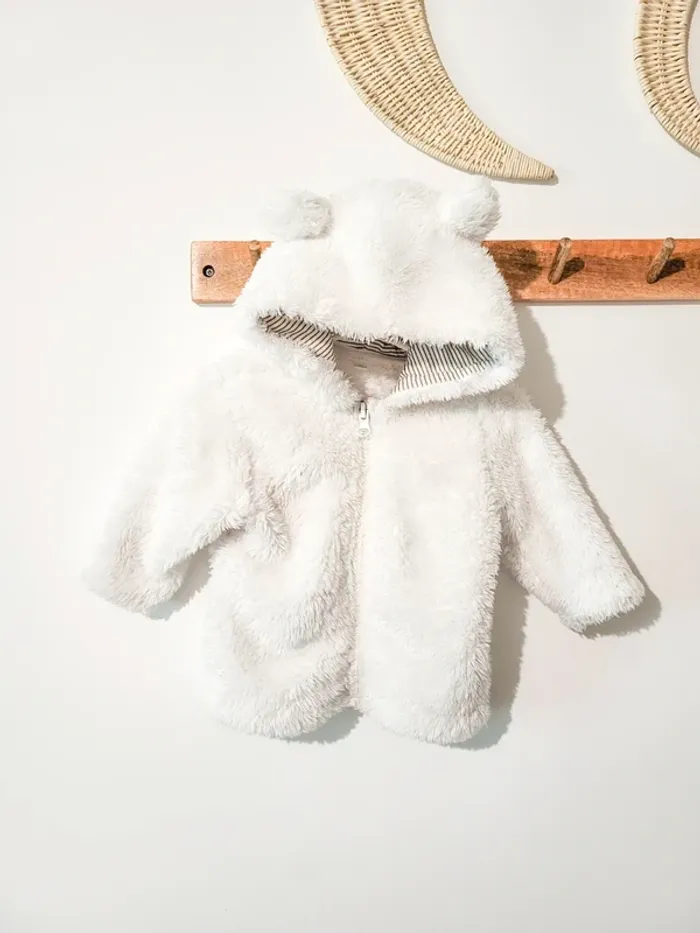 Gilet oreille ourson blanc