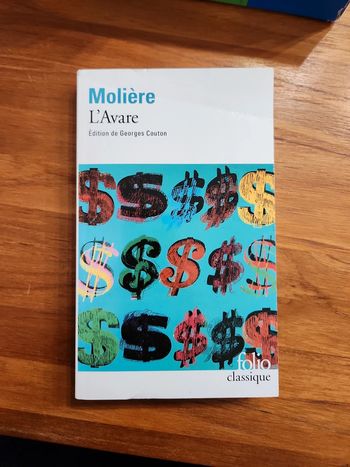 Livre Molière L'Avare