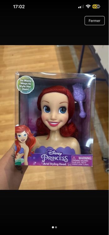 Tête à coiffer Ariel la petite sirène neuve encore emballé  