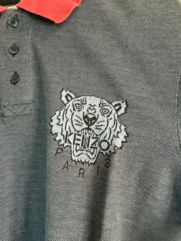 Polo Kenzo Paris bleu avec col contrasté – Taille S - photo numéro 2