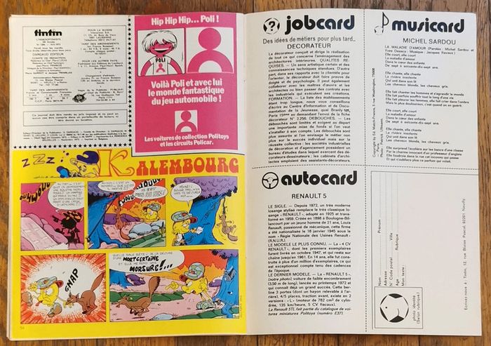 Ancien magazine Tintin n°37 l'hebdotimiste poster Brigitte bardot 1973 vintage - photo numéro 18