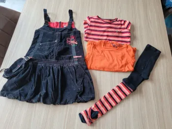 Ensemble marese 6 ans robe/sous pull/ maillot longues manches
