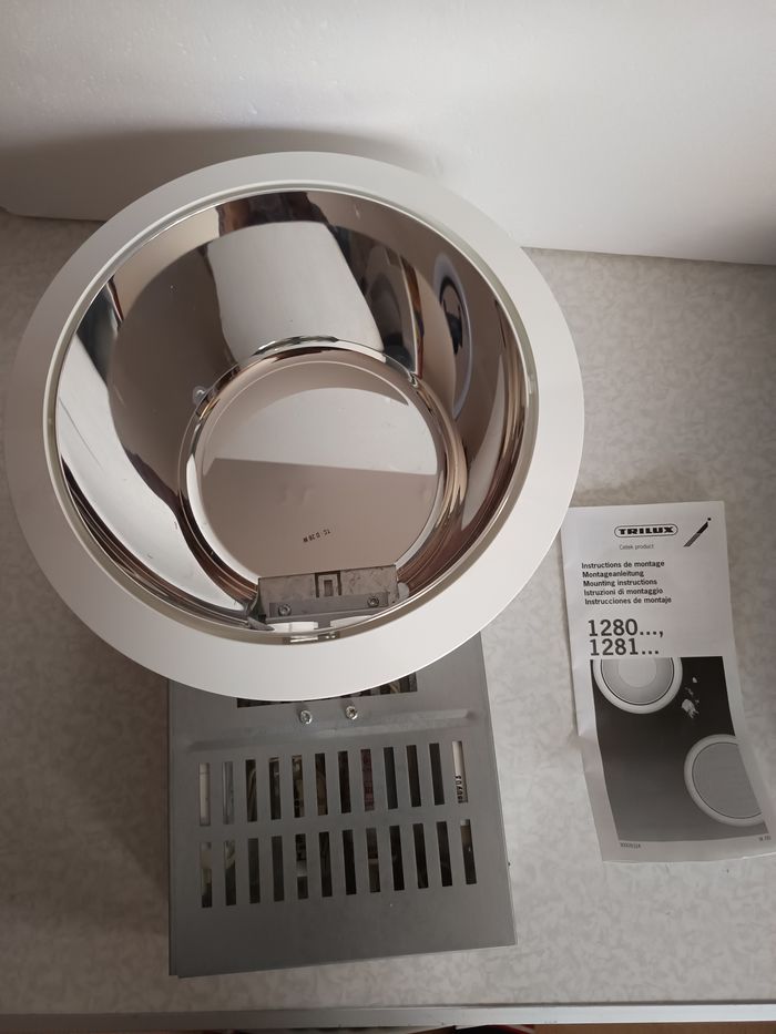 Luminaire encastré double Lampe 2xTCD 26W mod.1281 diam.28cm avec notice