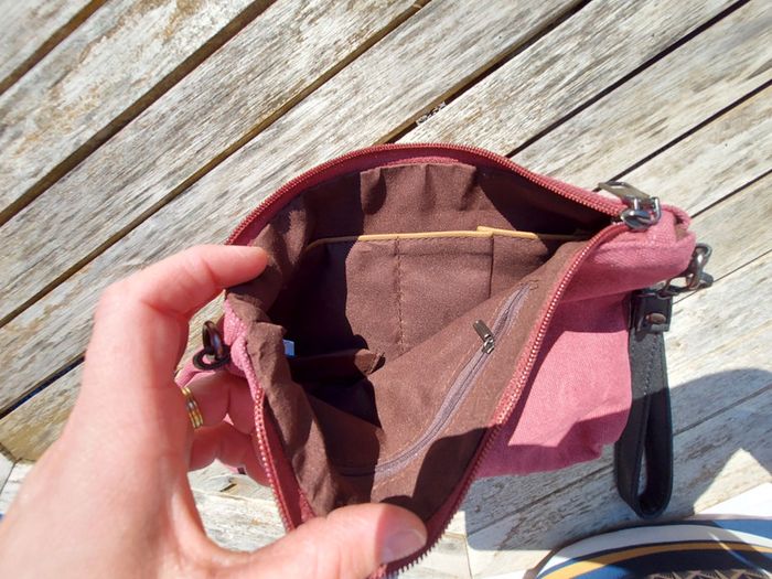 Pochette bordeau/vieux rose - photo numéro 4