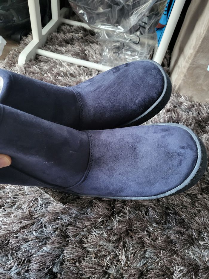 Bottines daim bleu - photo numéro 2