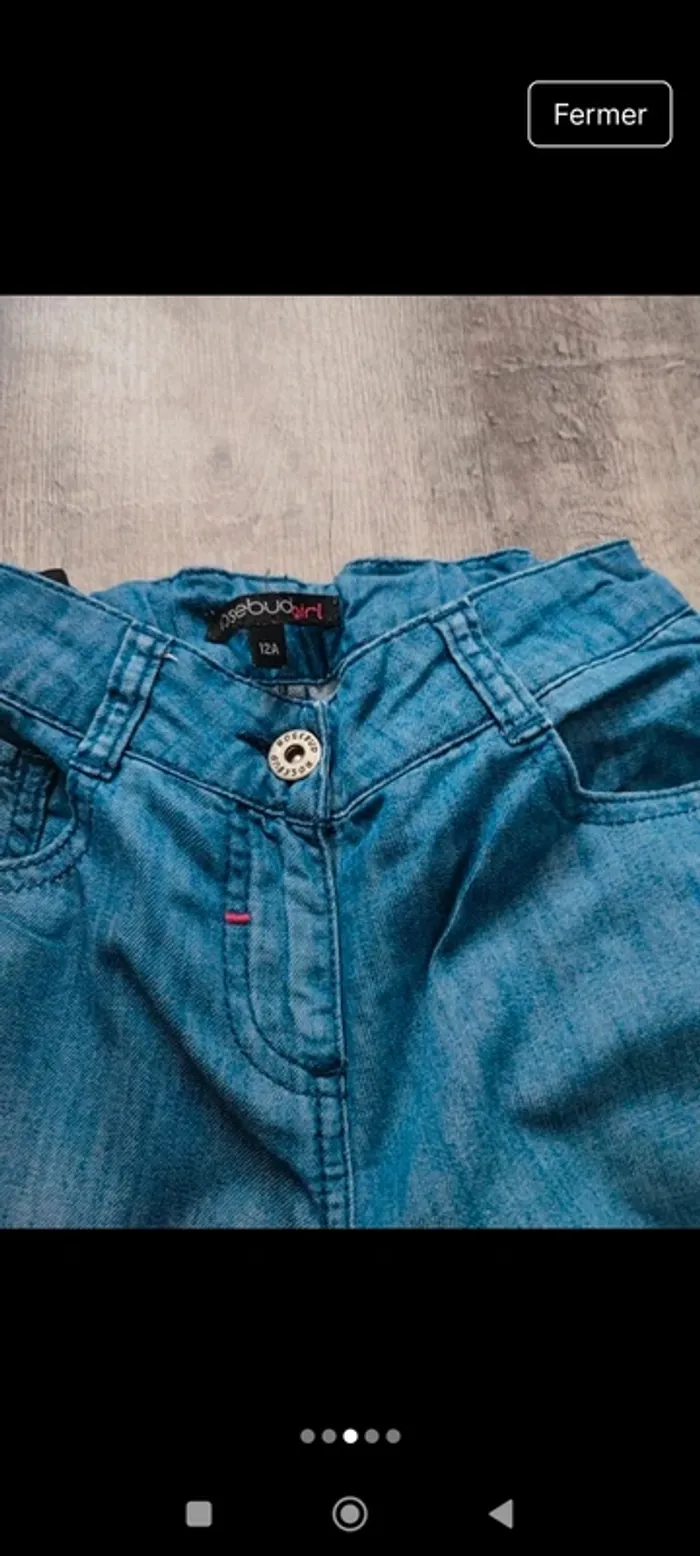Jeans pantalon enfant fille taille 12 ans - photo numéro 3
