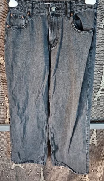 Jeans large (wide leg) gris foncé taille 40