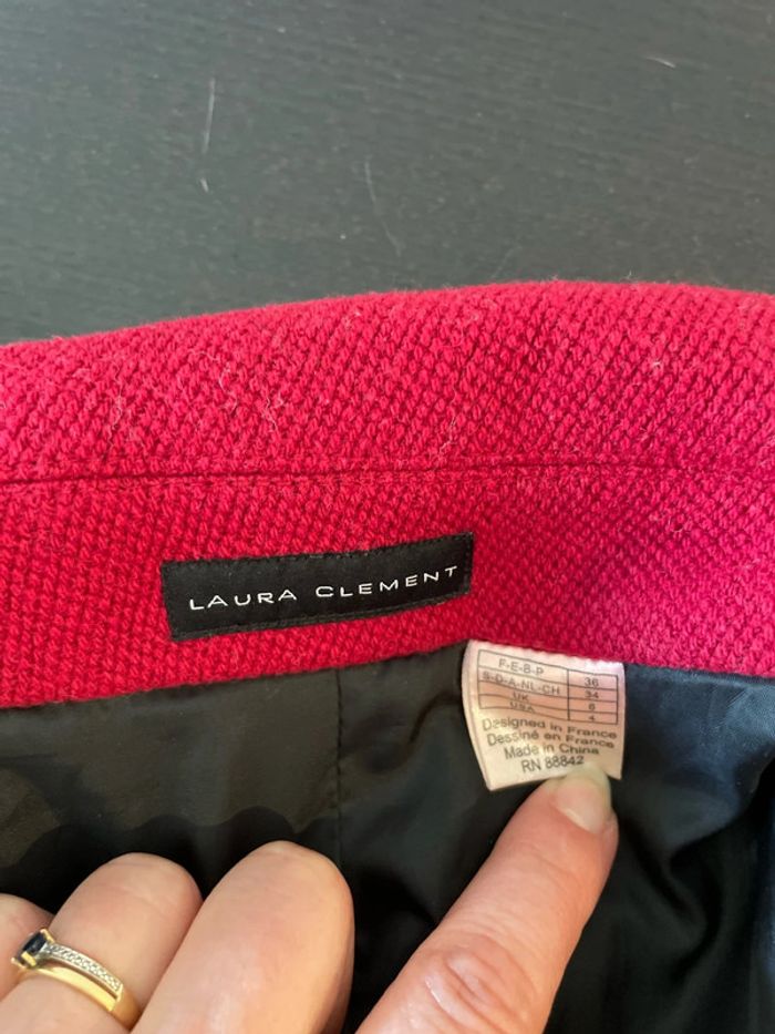 Manteau rouge Laura Clément taille 36 - photo numéro 4