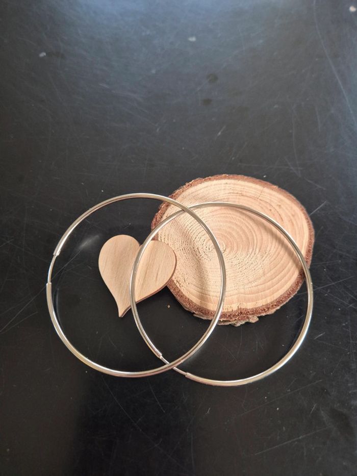 Boucle d'oreilles créoles avec - photo numéro 2