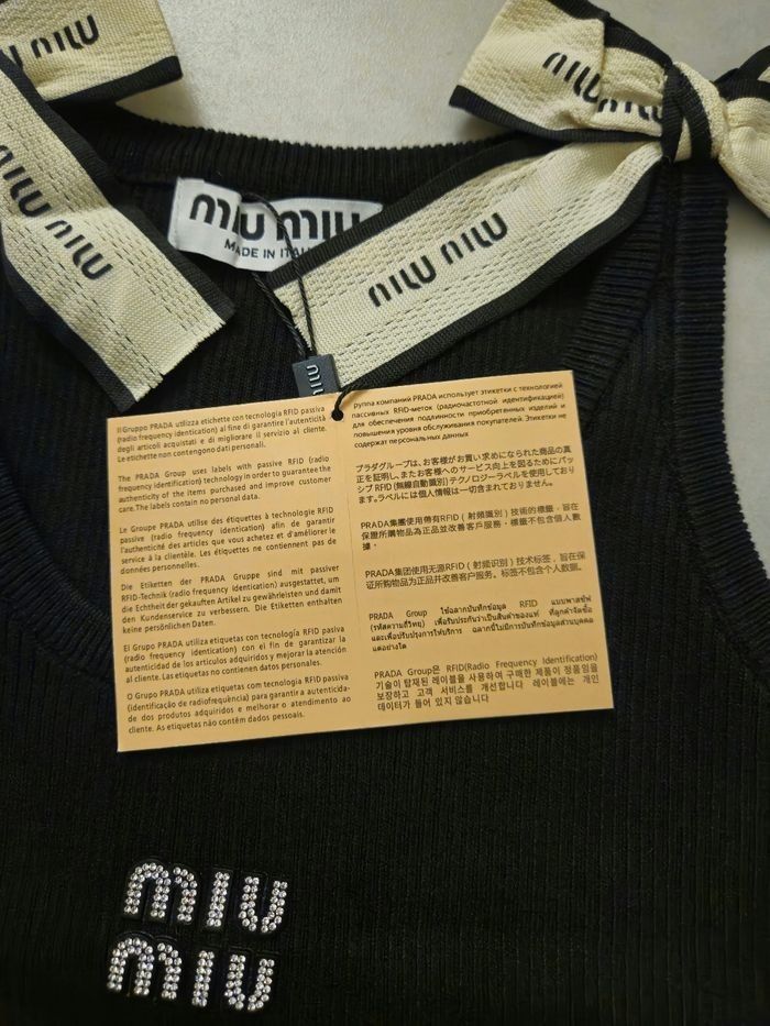 Débardeur Miu Miu noir noir - photo numéro 4