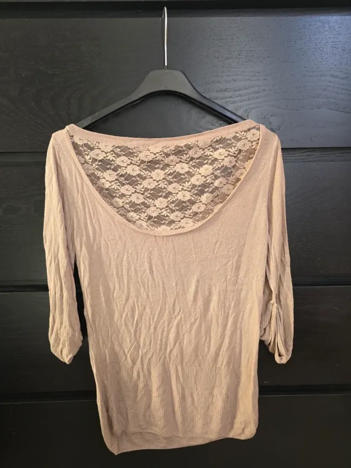 pull fin beige Kookai - photo numéro 2