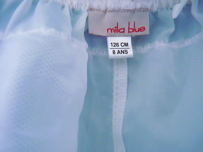 Jupe tulle jupon Fille 8 ans Vertbaudet collection mila blue accessoire ceremonie blanc tbe - photo numéro 3