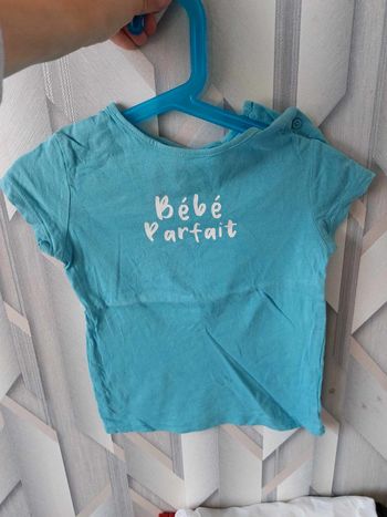 te shirt bleu bebe parfait