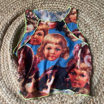 débardeur transparent à motif