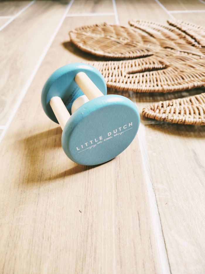👶Rouleau Hochet Océan bleu en bois marque Little dutch - photo numéro 2