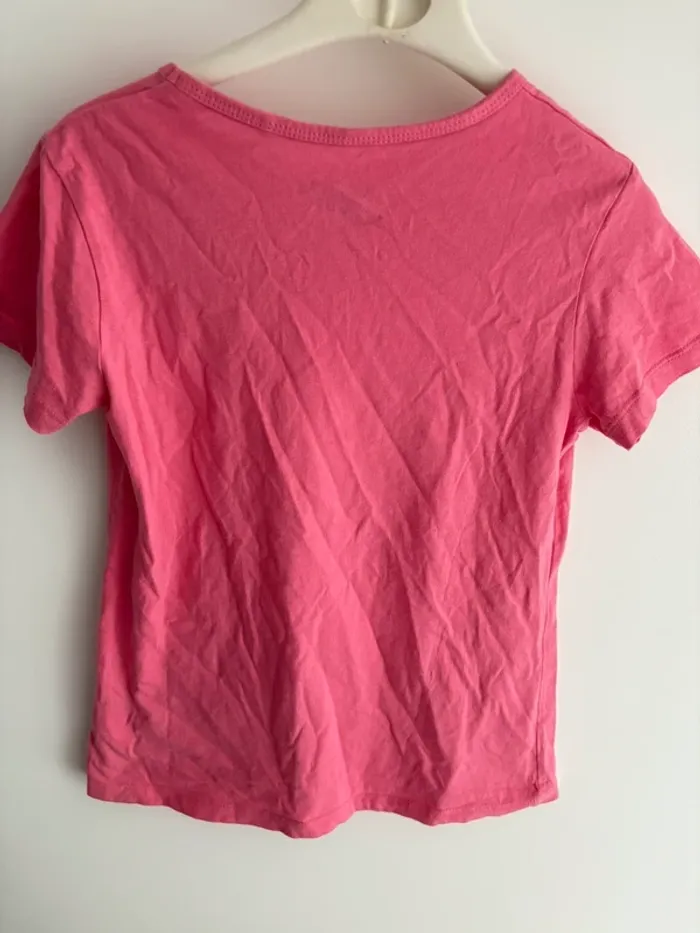 Tee shirt fille 10-12 ans fushia - photo numéro 3