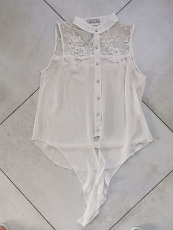 Chemise blanche  en dentelle